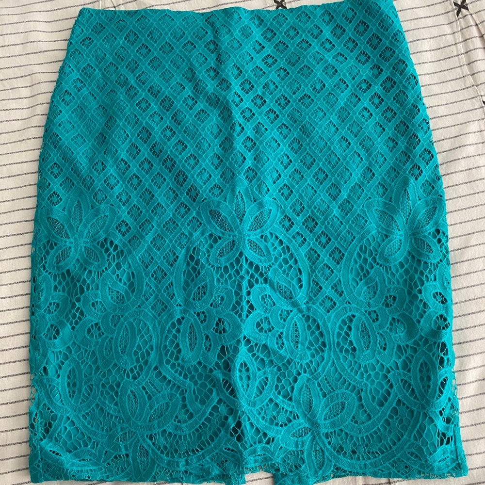 Petite Turquoise Pencil Skirt